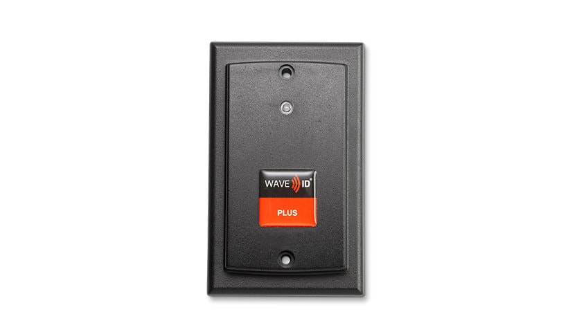 RF IDeas WAVE ID Plus Card Reader with iCLASS SE Wall Mount - Black