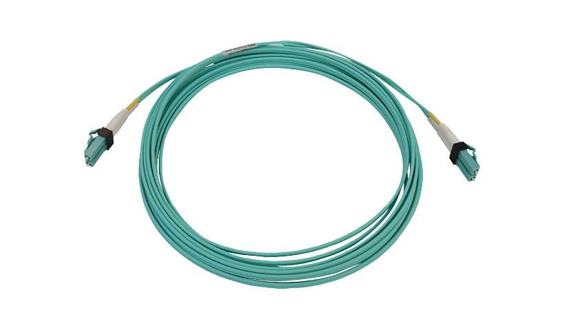 Eaton Tripp Lite Series 400G Multimode 50/125 OM4 Switchable Fiber Optic Cable (Duplex LC-PC M/M), LSZH, Aqua, 5 m (16.4