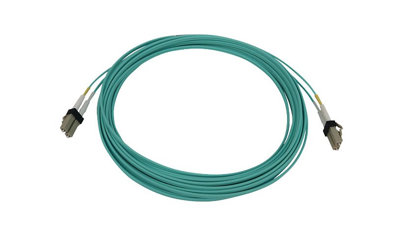Eaton Tripp Lite Series 400G Multimode 50/125 OM3 Switchable Fiber Optic Cable (Duplex LC-PC M/M), LSZH, Aqua, 6 m (19,7