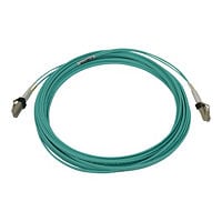 Eaton Tripp Lite Series 400G Multimode 50/125 OM3 Switchable Fiber Optic Cable (Duplex LC-PC M/M), LSZH, Aqua, 7 m (23