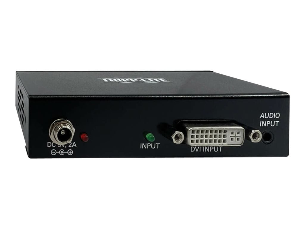 Tripp Lite 2-Port DVI Splitter with Audio and Signal Booster, Single-Link 1080p @ 60 Hz (DVI-D F/2xF), International