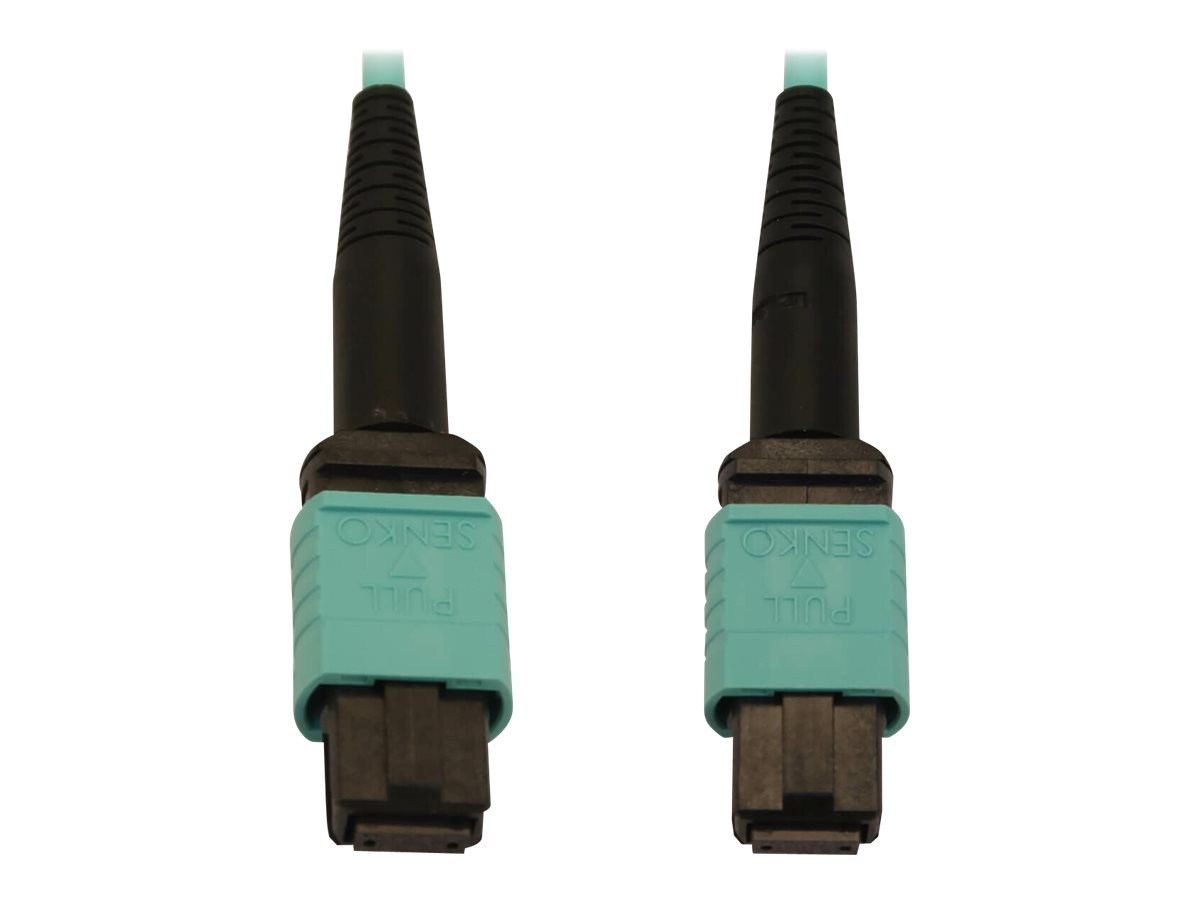 Tripp Lite Fiber Optic Cable 40/100/400G MMF 50 OM3 12F MTP/MPO-PC F/F 5M