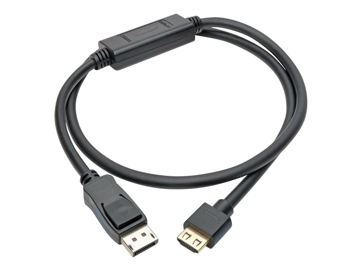 Eaton Tripp Lite Series DisplayPort 1.4 to HDMI Active Adapter Cable (M/M), 4K 60 Hz, 4:4:4, HDR, HDCP 2.2, 3 ft. (0.9