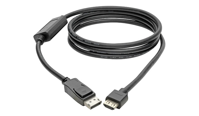 Eaton Tripp Lite Series DisplayPort 1.4 to HDMI Active Adapter Cable (M/M), 4K 60 Hz, 4:4:4, HDR, HDCP 2.2, 6 ft. (1.8
