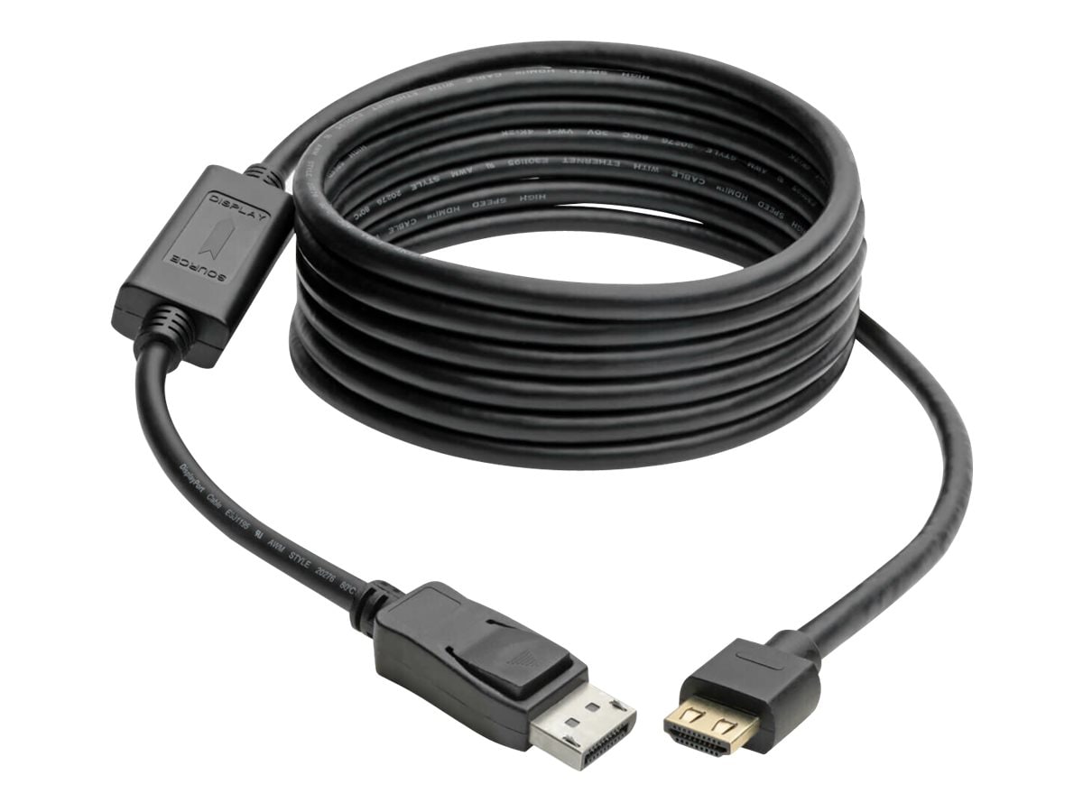 Eaton Tripp Lite Series DisplayPort 1,4 to HDMI Active Adapter Cable (M/M), 4K 60 Hz, 4:4:4, HDR, HDCP 2,2, 10 ft. (3 m)