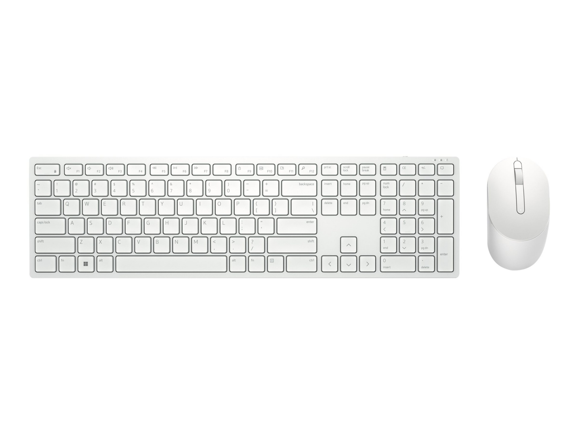 Dell Pro KM5221W - keyboard and mouse set - AZERTY - French - white Input Device