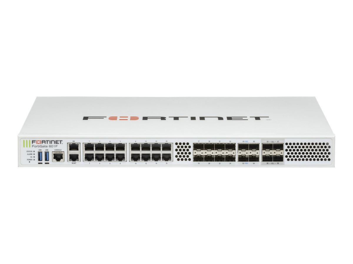 Fortinet FortiGate 601F - security appliance - with 5 years 24x7 FortiCare Support + 5 years FortiGuard Unified Threat