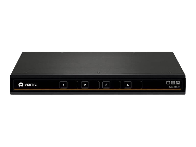 Vertiv Avocent Cybex SC800 Secure Desktop KVM Switch, Single Head Monitor, 4 Port, NIAP Version 4.0 Certified, CAC, TAA