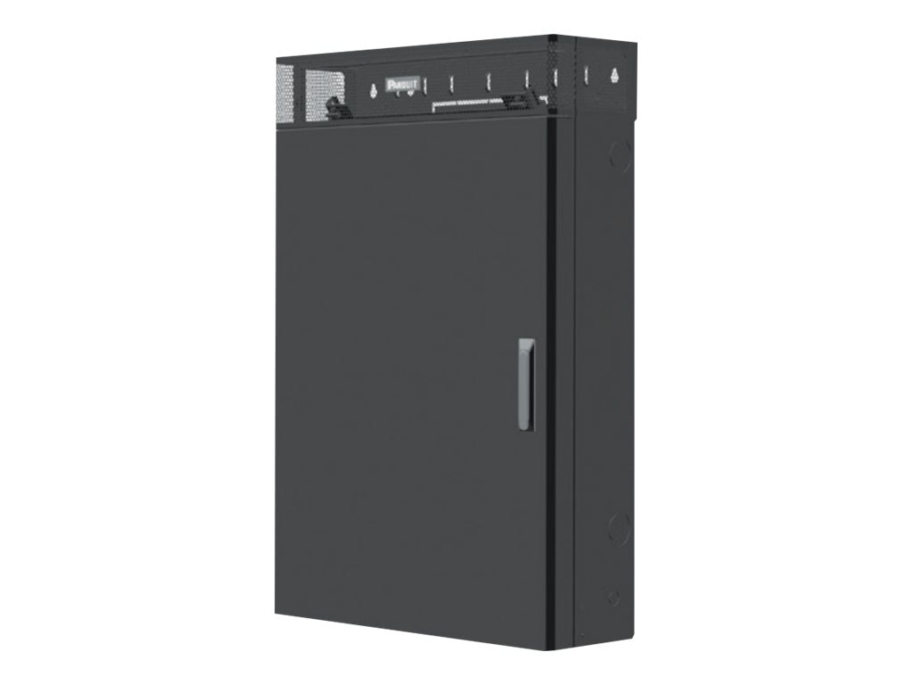 Panduit TrueEdge Vertical Wall Mount Enclosure, 9RU, Black