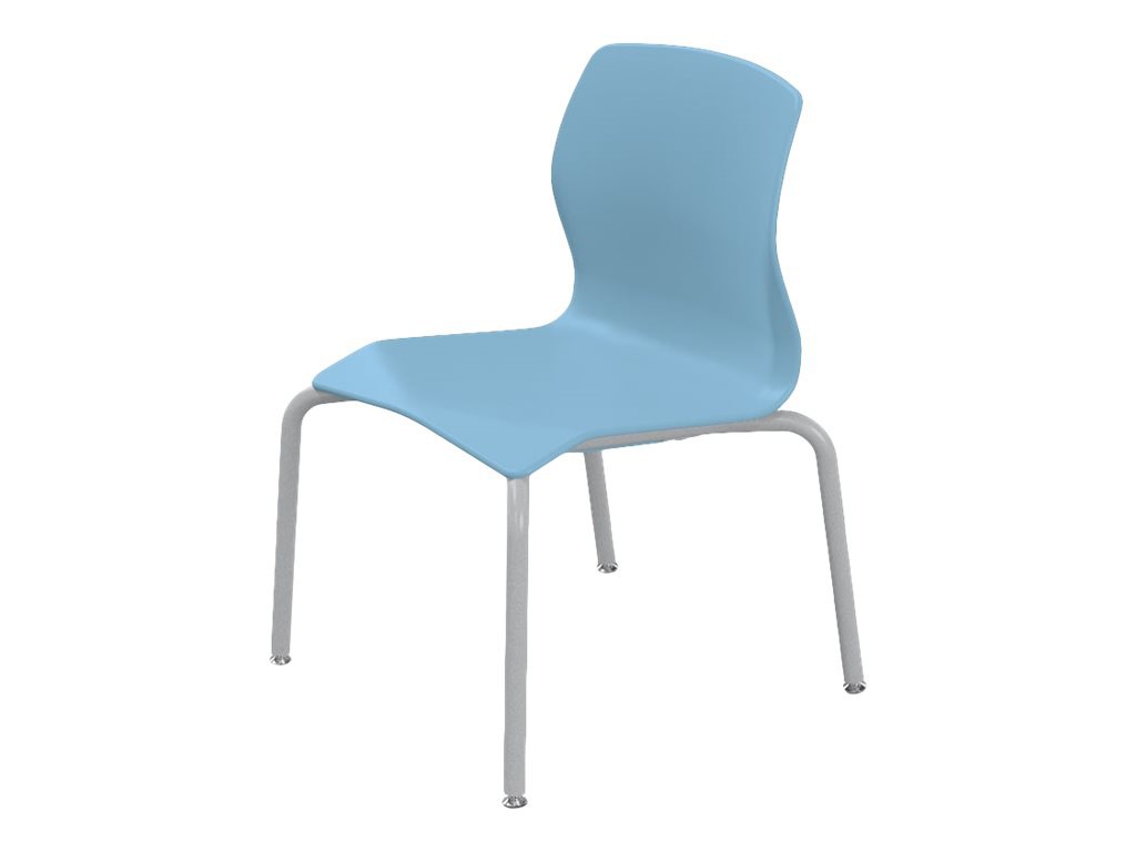 MooreCo Seed - chair - polypropylene, 14 gauge steel tube - platinum, midnight blue