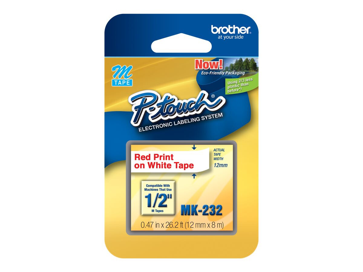 Brother MK232 - non-laminated tape - 1 cassette(s) -