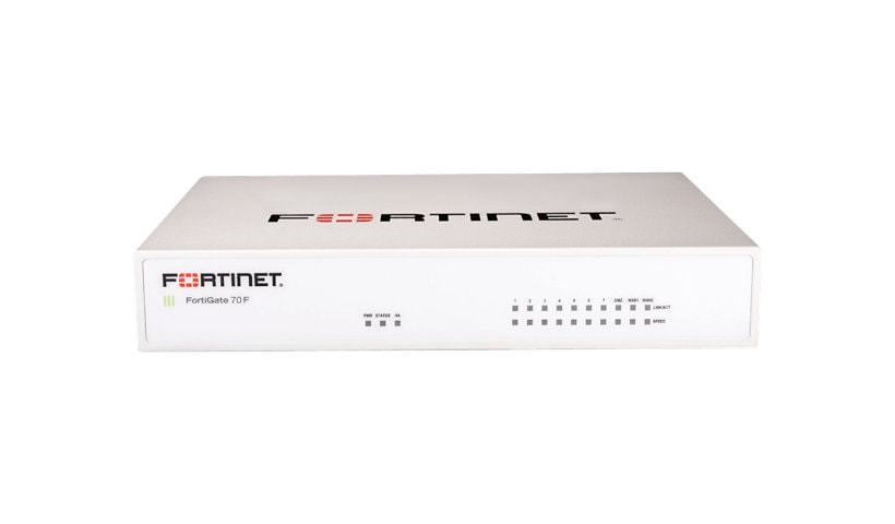 Fortinet FortiGate 70F - security appliance - with 1 year 24x7 FortiCare Support + 1 year FortiGuard Unified Threat