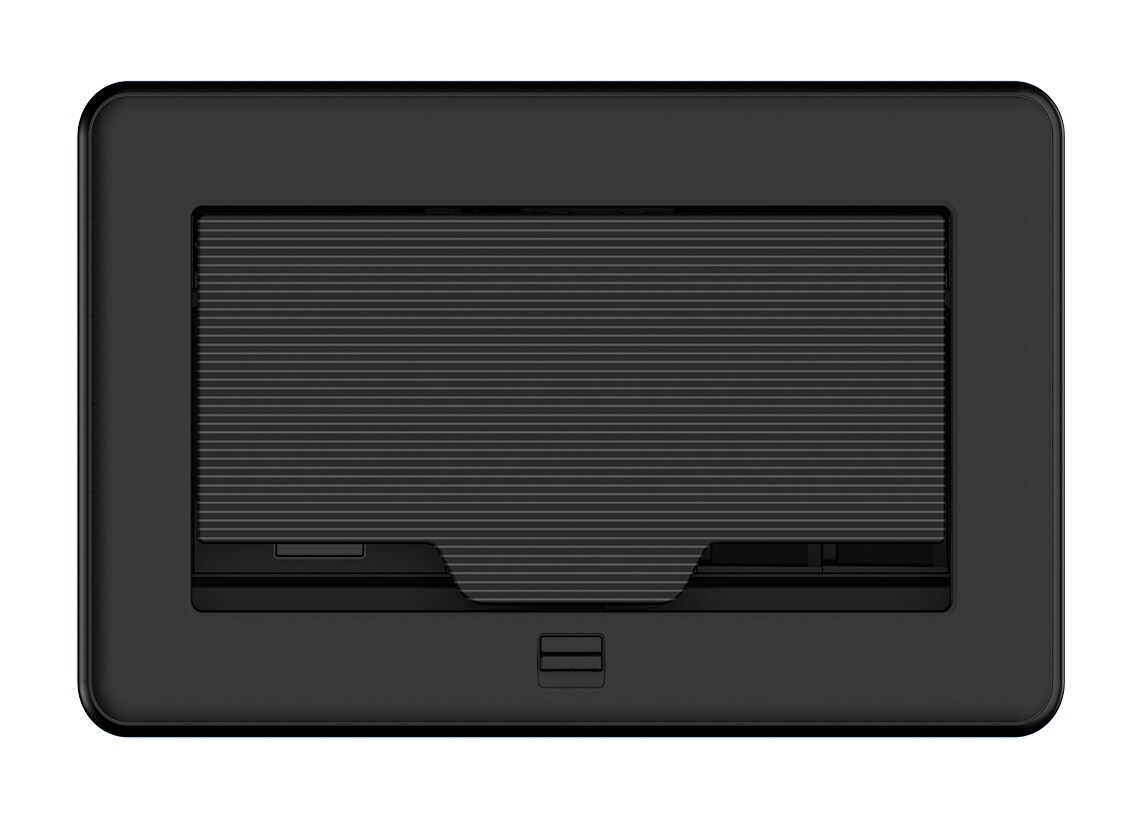 Thumbnail 2 of 4 for Crestron FlipTop FT2 Series Cable Management System - outlet box - 202 size, mechanical, pass-through lid - black