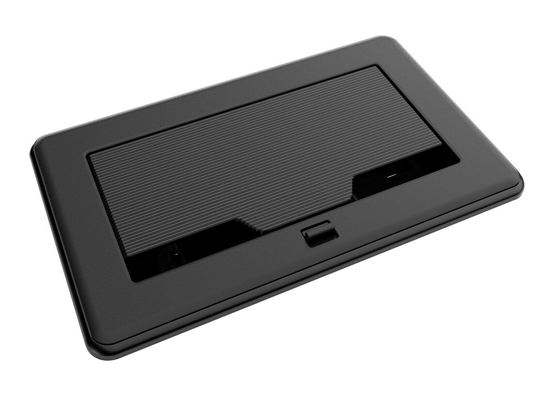 Thumbnail 4 of 4 for Crestron FlipTop FT2 Series Cable Management System - outlet box - 202 size, mechanical, pass-through lid - black