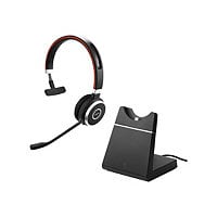 Jabra Evolve 65 SE UC Mono - headset - with charging stand