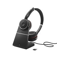 Jabra Evolve 75 SE MS Stereo - headset - with charging stand