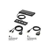 Belkin Modular Secure Single Head - KVM switch - 4 ports - TAA Compliant