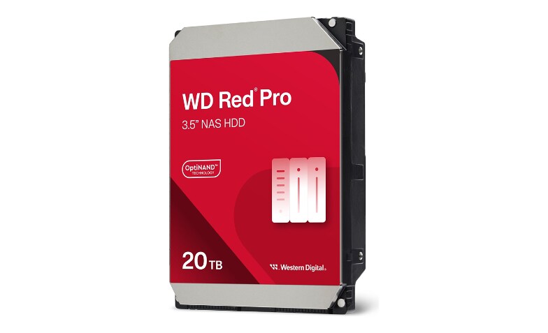 Western Digital 20TB WD Red Pro NAS Internal Hard Drive HDD - 7200 RPM,  SATA 6 Gb/s, CMR, 512 MB Cache, 3.5 - WD201KFGX