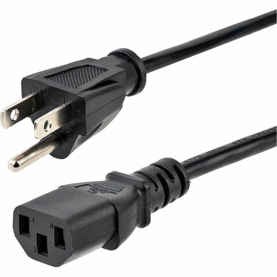 StarTech.com 10ft (3m) Computer Power Cord, NEMA 5-15P to C13, 10A