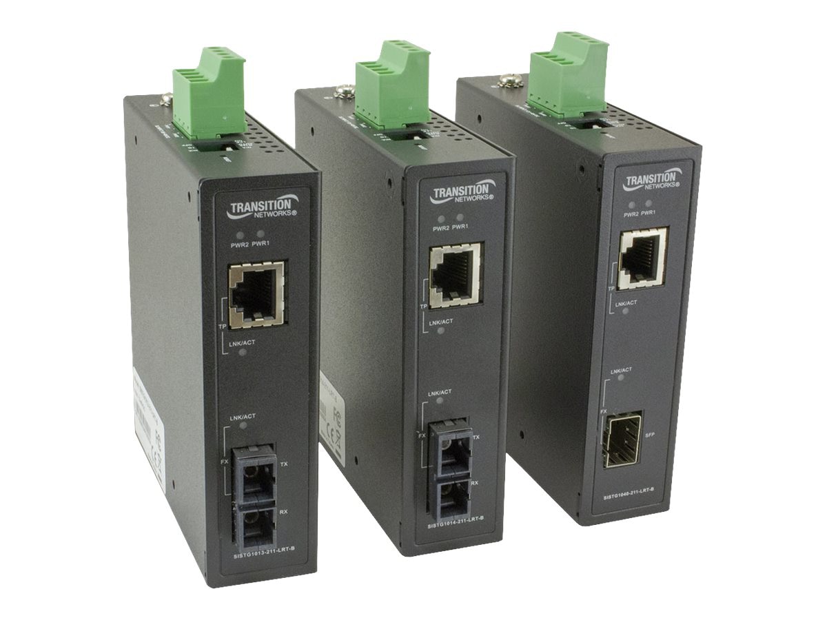 Transition Networks Unmanaged Hardened - fiber media converter - GigE