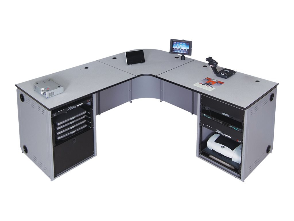 Spectrum Instructor Media Console #3 - workstation - L-shaped - graphite talc