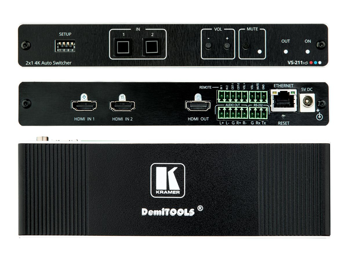 Kramer DemiTOOLS VS-211XS sélecteur 2 x 1/disembedder audio