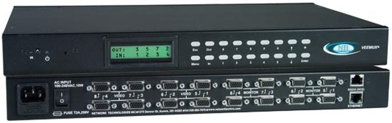 NTI VEEMUX SM-8X2-15V-LC Video Matrix Switch - monitor switch - 8 ports - rack-mountable