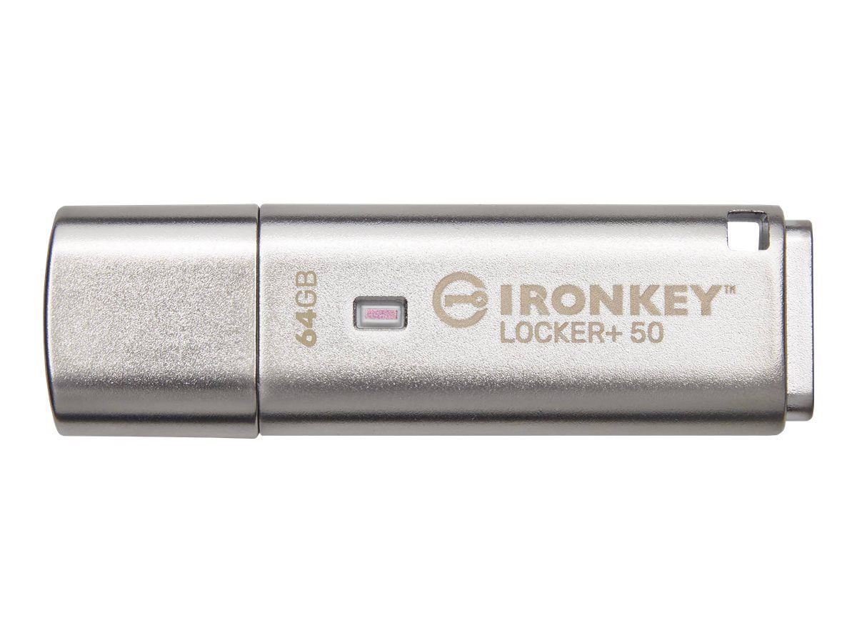 Kingston IronKey Locker+ 50 - USB flash drive - 64 GB