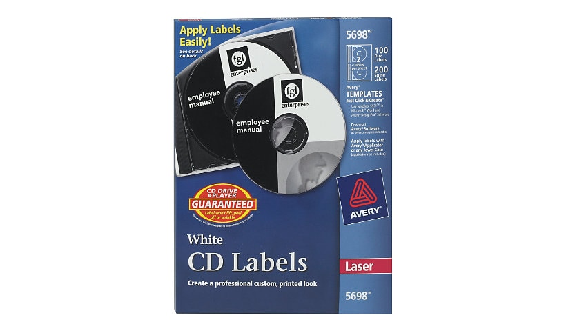 Avery White CD/DVD Labels