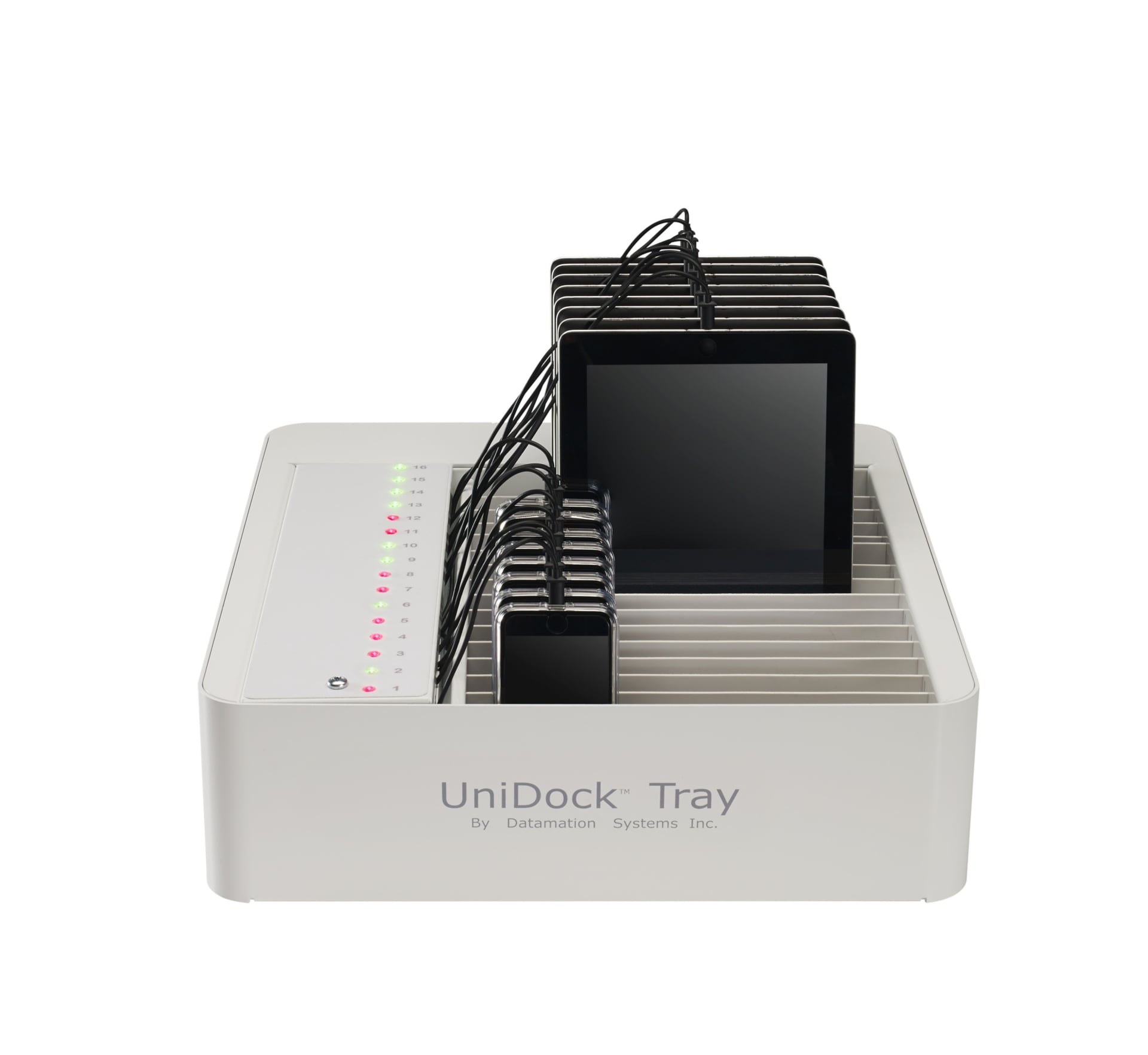 Datamation UniDock Tray 16-Capacity Tray for iPhone 15 and iPads