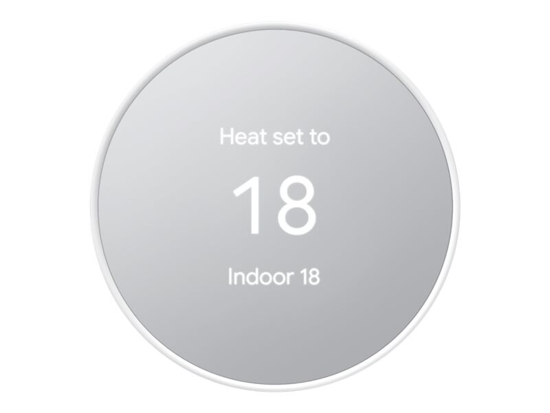 Google Nest - thermostat - Bluetooth, 802.11a/b/g/n, 802.15.4 - neige