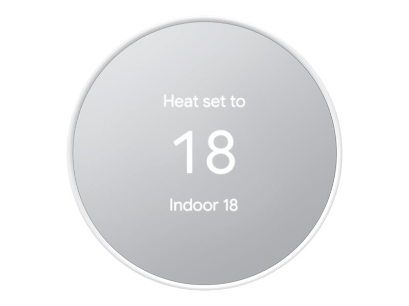 Google Nest - thermostat - Bluetooth, 802.11a/b/g/n, 802.15.4 - snow