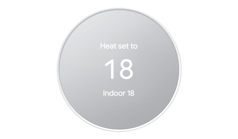 Google Nest - thermostat - Bluetooth, 802.11a/b/g/n, 802.15.4 - snow