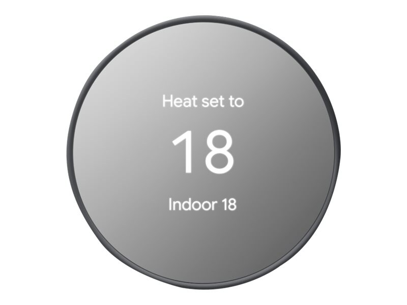 Google Nest - thermostat - Bluetooth, 802.11a/b/g/n, 802.15.4 - charcoal