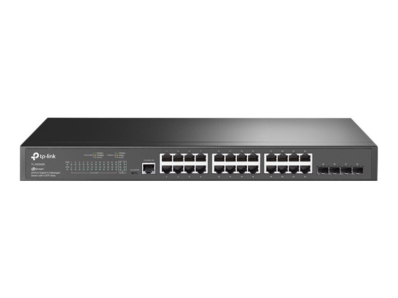 TP-LINK TL-SG3428XF(UN) JetStream 24ポート TP-Link JetStream 24-Port Gigabit L2 Managed Switch with 4