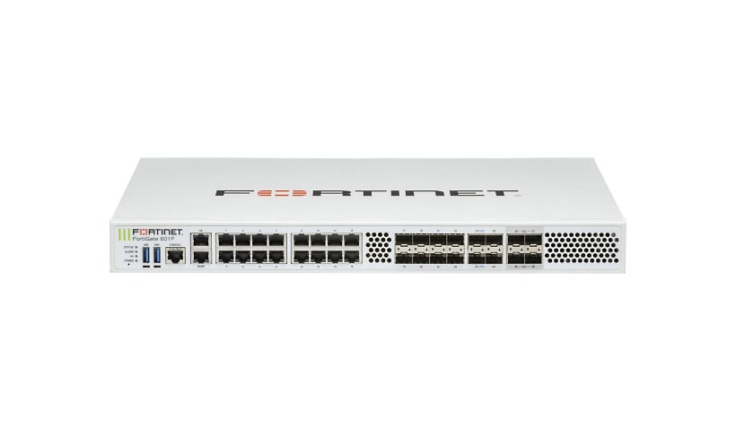 Fortinet FortiGate 600F - security appliance - with 1 year 24x7 FortiCare Support + 1 year FortiGuard Unified Threat