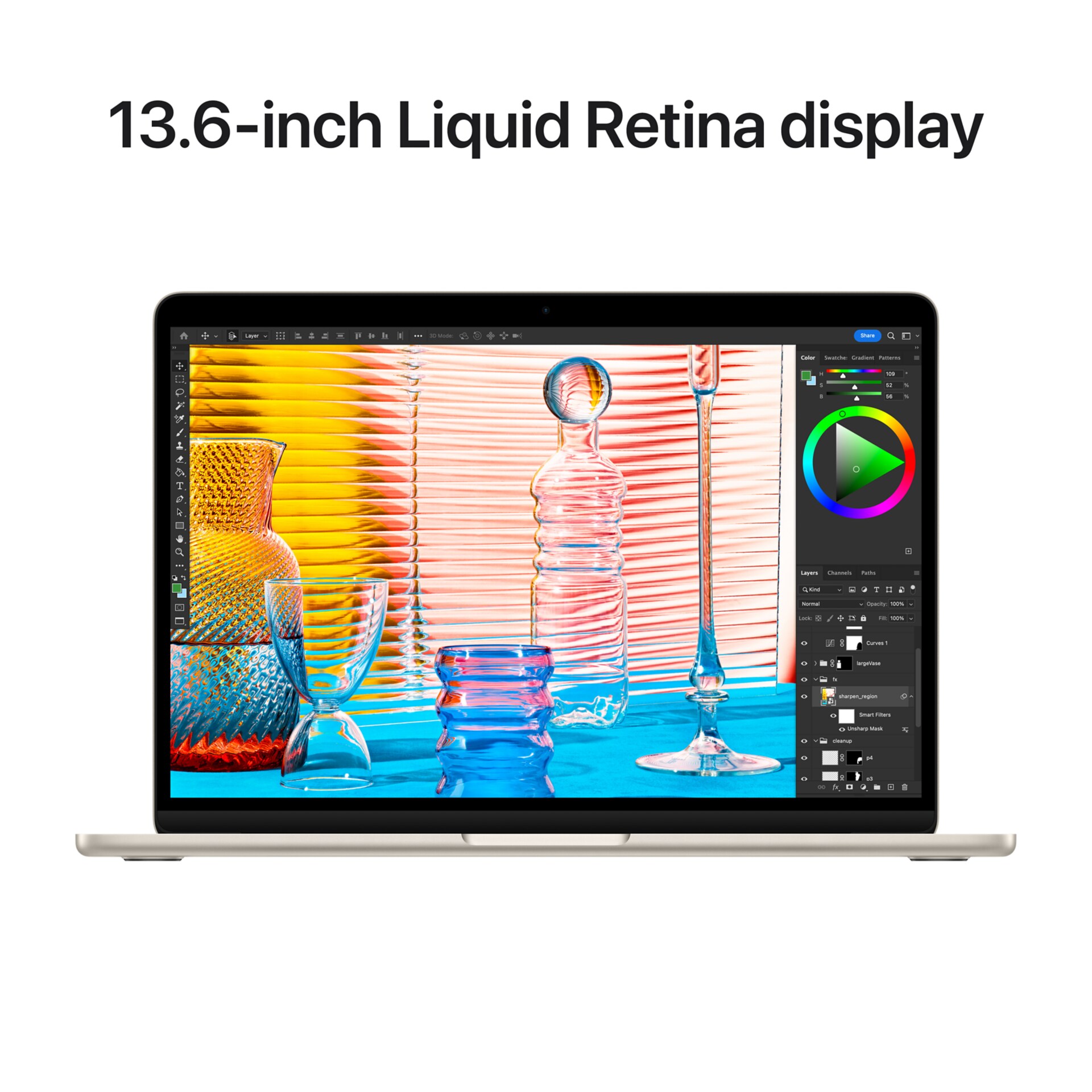 Thumbnail 5 of 11 for Apple MacBook Air - 13" - M2 - 8C10C - 24 GB RAM - 256 GB SSD - Starlight