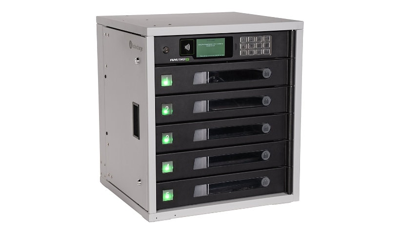 LocknCharge FUYL Tower 5 - boîtier de rangement - pour 10 ordinateurs portables / tablettes - avec 1 an de logiciel Cloud Essentials