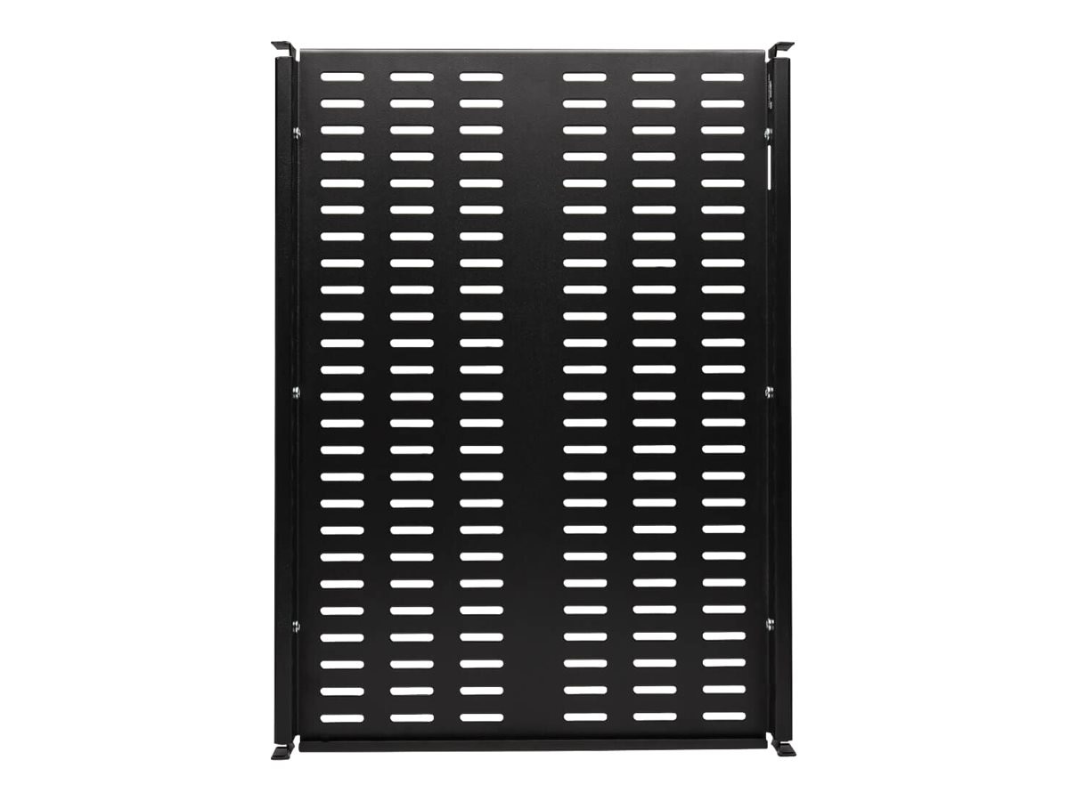 Tripp Lite SmartRack 1U Adjustable-Depth Rack Shelf - Steel, Vented, 250 lb. (113 kg) Capacity - rack shelf - 1U