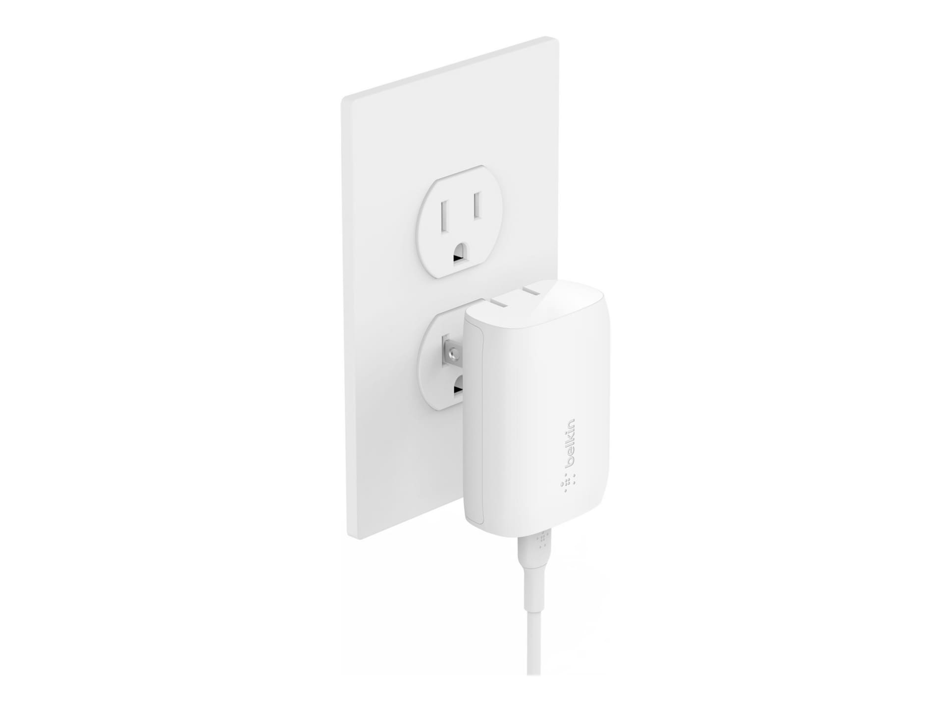 Belkin 30W Portable USB-C Wall Charger - 1xUSB-C - Fast Charging - Power Adapter - White
