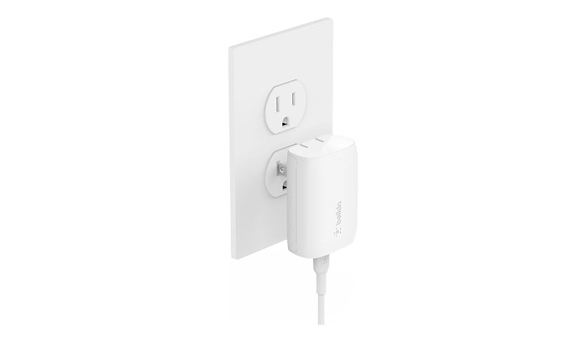 Belkin 30W Portable USB-C Wall Charger - 1xUSB-C - Fast Charging - Power Adapter - White