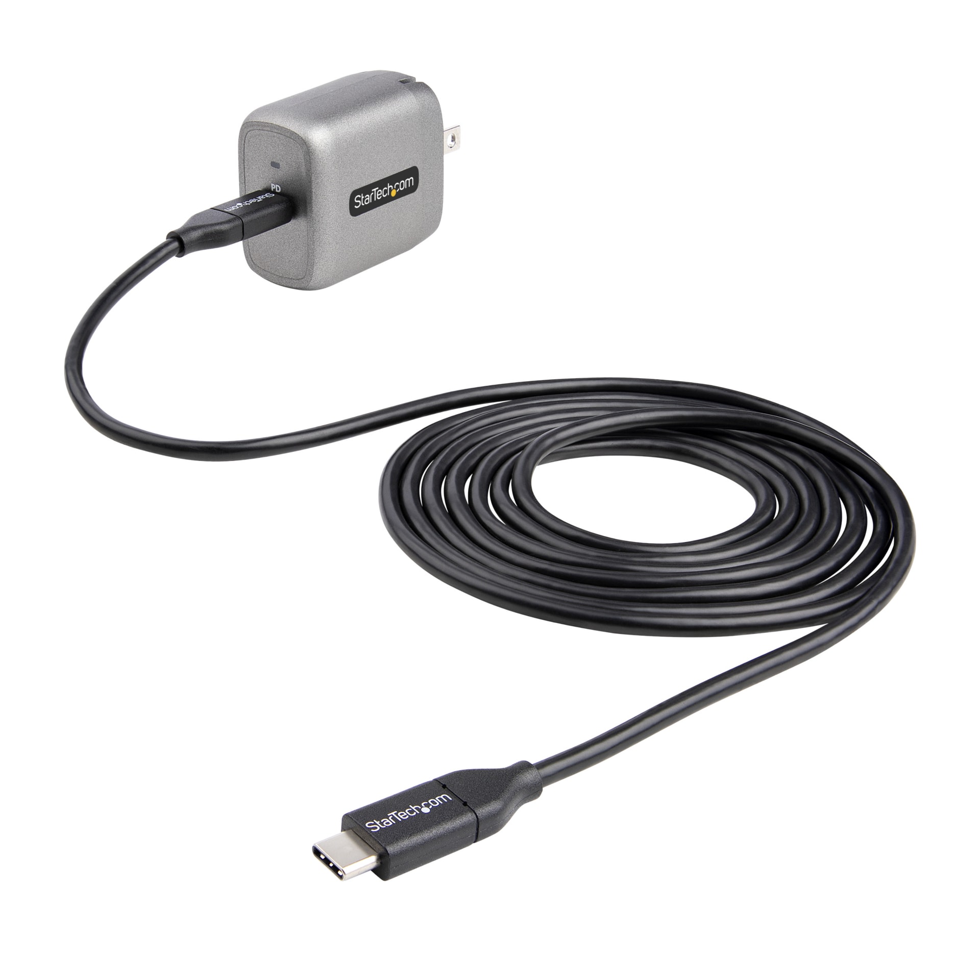 StarTech.com 30W USB-C Wall Charger, Portable GaN Charger w/ USB Power Deli
