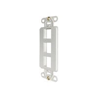 Tripp Lite Safe-IT Wall-Mount Insert 3-Port Antibacterial Decora Ivory TAA