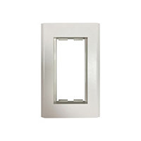 Tripp Lite Double-Gang French Syle Wall Plate Keystone Jack White TAA