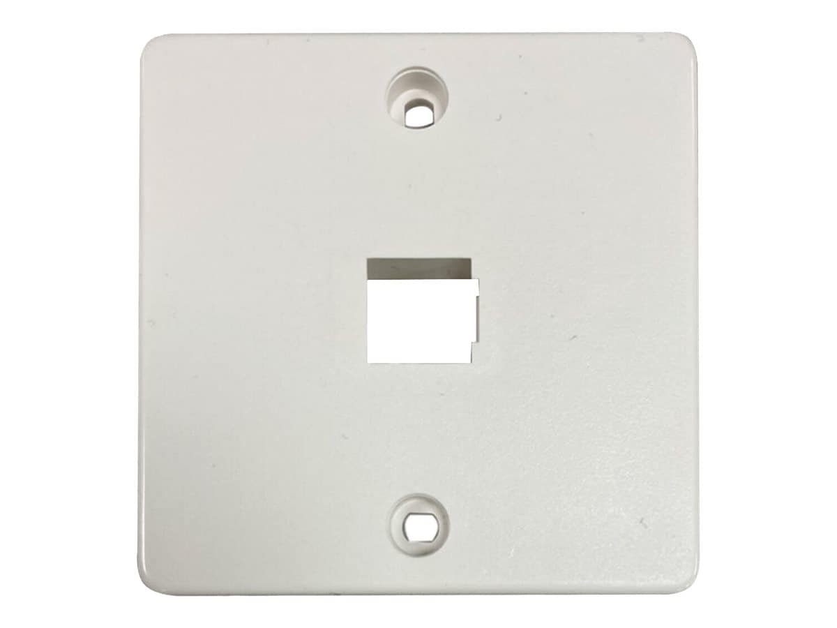 Tripp Lite 1-Port French-Style Wall Plate, White, TAA - faceplate - TAA Compliant