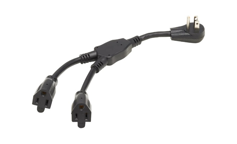 Eaton Tripp Lite Series Extension Cord Y Splitter, Right-Angle