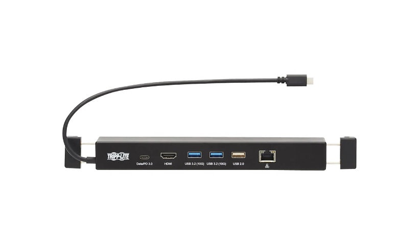 Tripp Lite USB-C Dock for Microsoft Surface - 4K HDMI, USB 3,2 Gen 2, USB-A Hub, GbE, 100W PD Charging, Black - docking