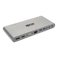 Tripp Lite USB C Dock 4K HDMI/DP VGA USB A/C Hub w International Adapters