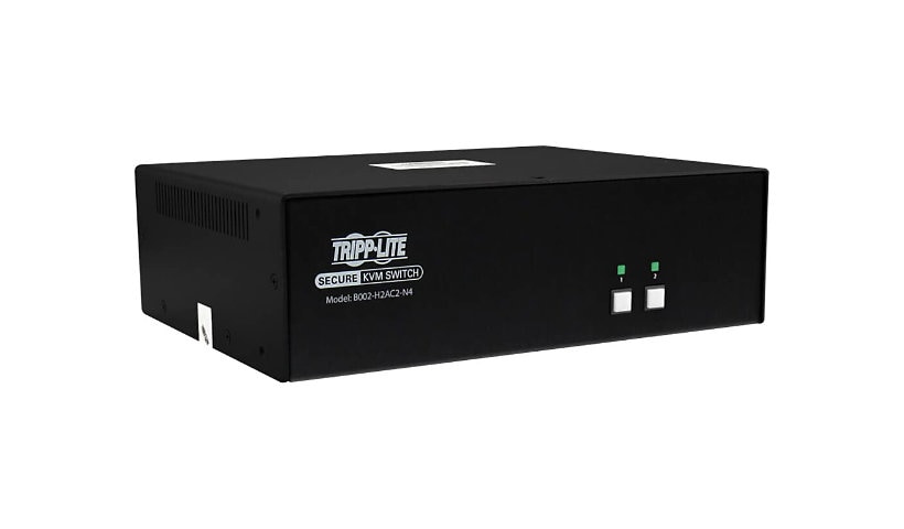 Tripp Lite Secure KVM Switch, 2-Port, Dual Head, HDMI to HDMI, 4K, NIAP PP4.0, Audio, CAC, TAA - KVM / audio switch - 2