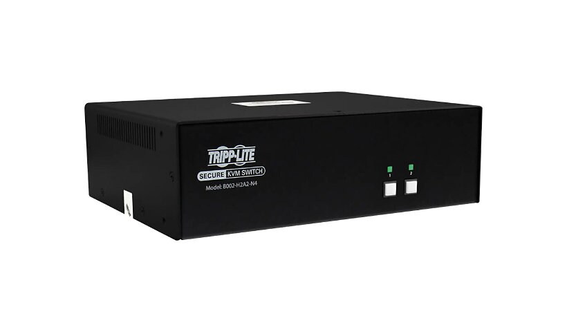 Tripp Lite Secure KVM Switch, 2-Port, Dual Head, HDMI to HDMI, 4K, NIAP PP4.0, Audio, TAA - KVM / audio switch - 2 ports